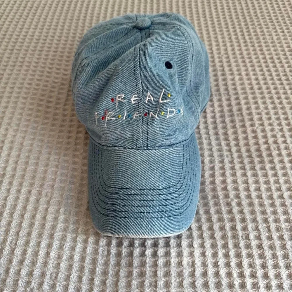 Light blue denim baseball cap with 
